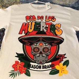 REASON BRAND DAY OF THE DEAD, DIA DE LOS MUERTOS T SHIRT